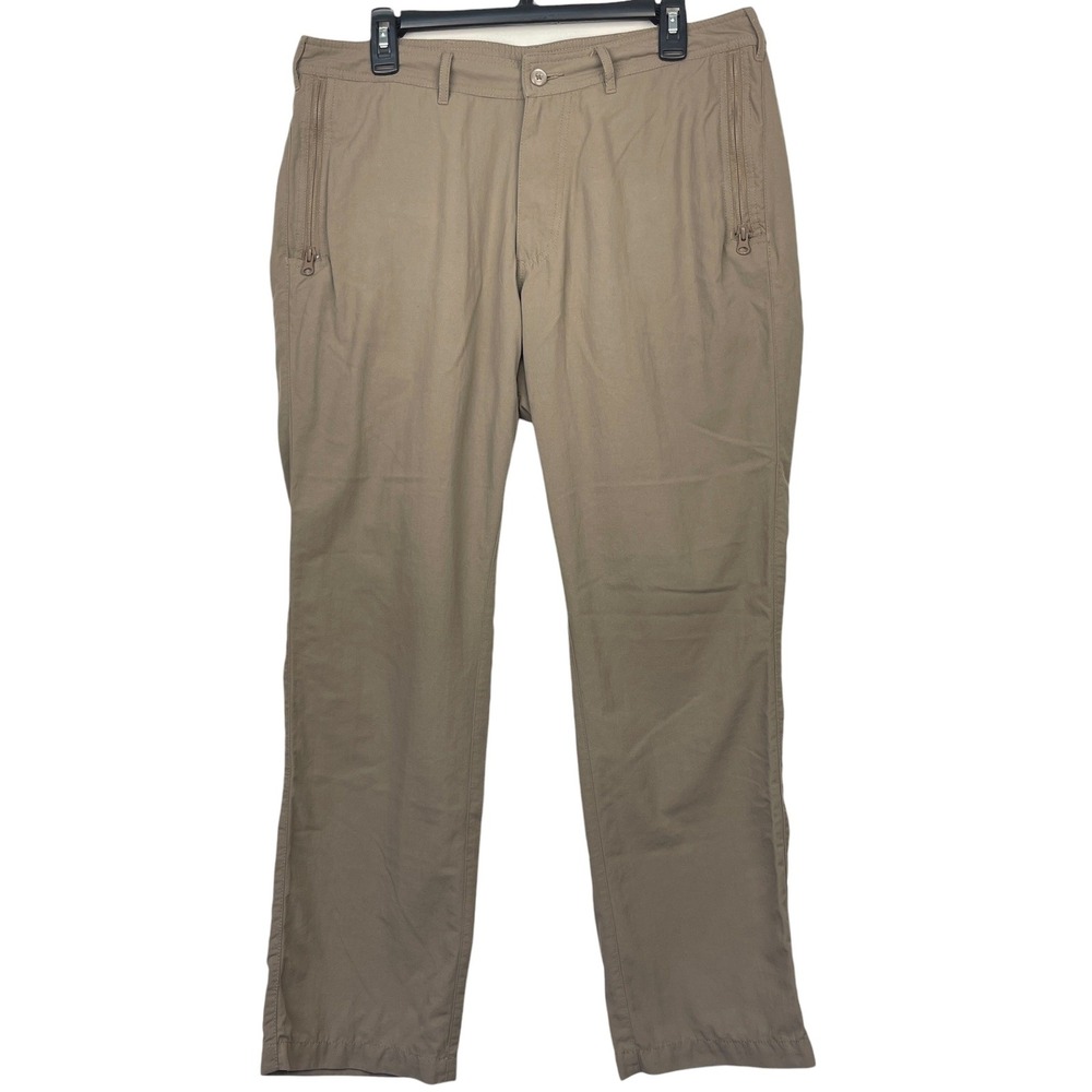 Clothing Arts P-cubed Pick-Pocket Proof Pants Mens 34x30 100% Nylon Travel Khaki